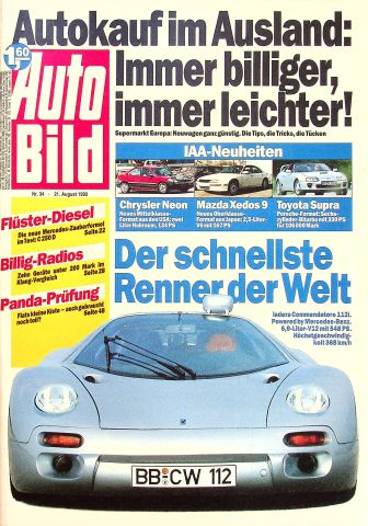 Deckblatt Auto Bild (34/1993)